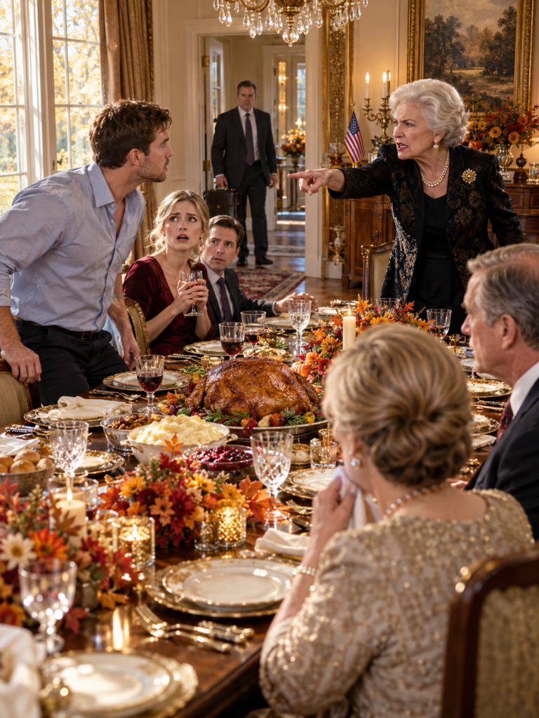 At Thanksgiving party, my grandma yelled at me, “Why is an elderly couple living in the million-dollar vacation home I bought for you?” I froze and said, “What are you talking about? I’m homeless right now.” At that moment, my sister turned pale. Then the lawyer arrived.