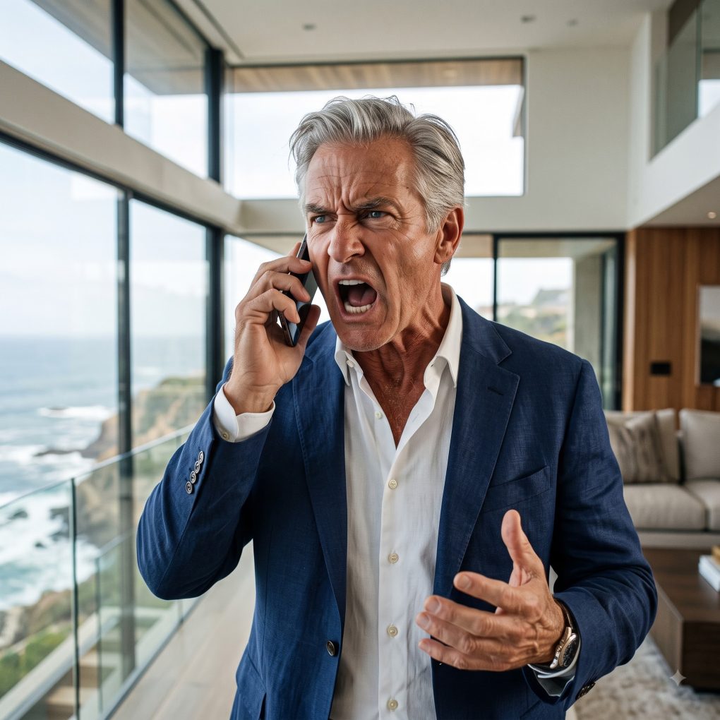 My entitled son-in-law demanded I prepare my $2.4M coastal home for his 18 uninvited frat buddies, so I let him arrive—only for his CEO to meet him at the gate with a firing squad notice.