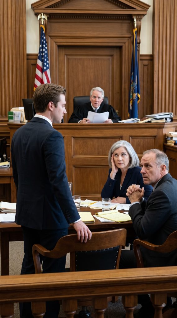My heart ached when my parents, who ignored me all my life, sued me after my millionaire grandfather left me everything. When I walked into the courtroom, my mom rolled her eyes in contempt. But the judge suddenly froze and asked, “Wait… the charges are against you?” They never knew who I really was…