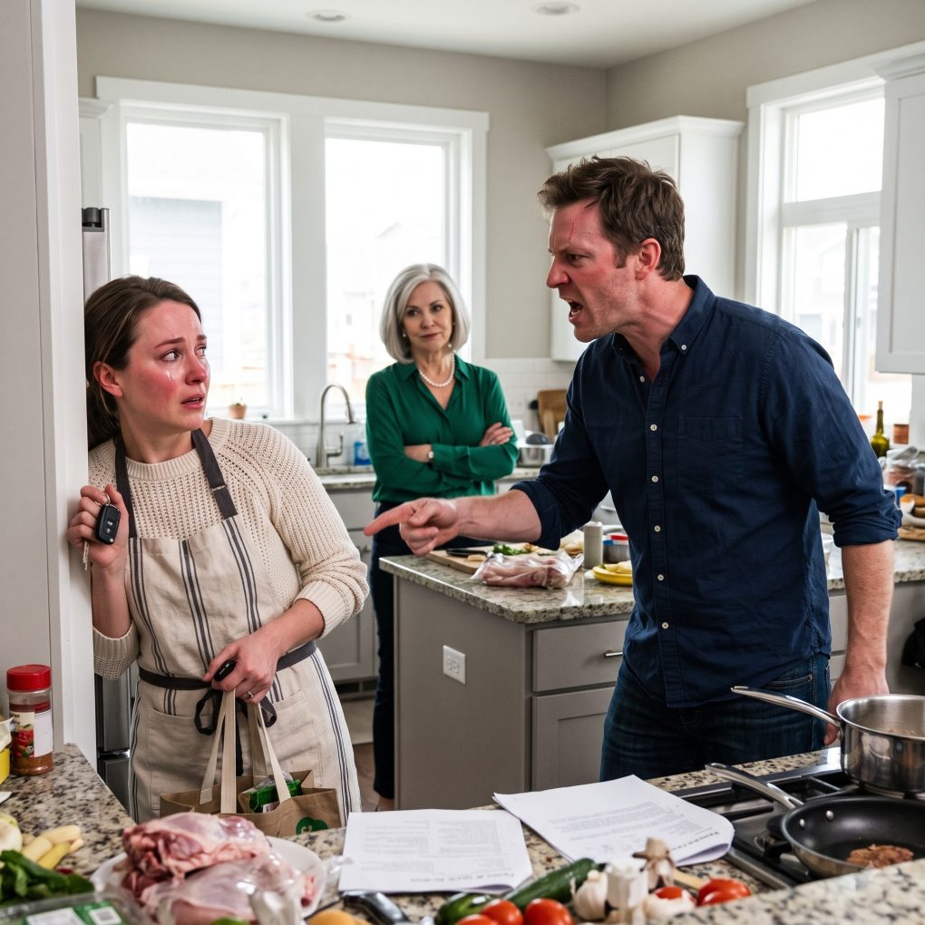 “FOR HER 60TH, MY MIL DEMANDED 60 DISHES. MY HUSBAND DRAGGED ME BY THE HAIR SCREAMING ‘COOK OR GET OUT!’ I FAKED A GROCERY RUN—AND WHAT I DID NEXT DRAINED THE COLOR FROM THEIR FACES.”