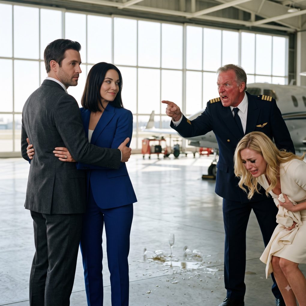 Dad Mocked My Solitude While My Sister Publicly Laughed That No Man Wanted Me at His Retirement Flight. I Calmly Revealed My Secret Three-Year Marriage Just as Skybound’s Powerful New Owner Landed His Private Jet and Stepped Out, Publicly Claiming Me as His Wife.