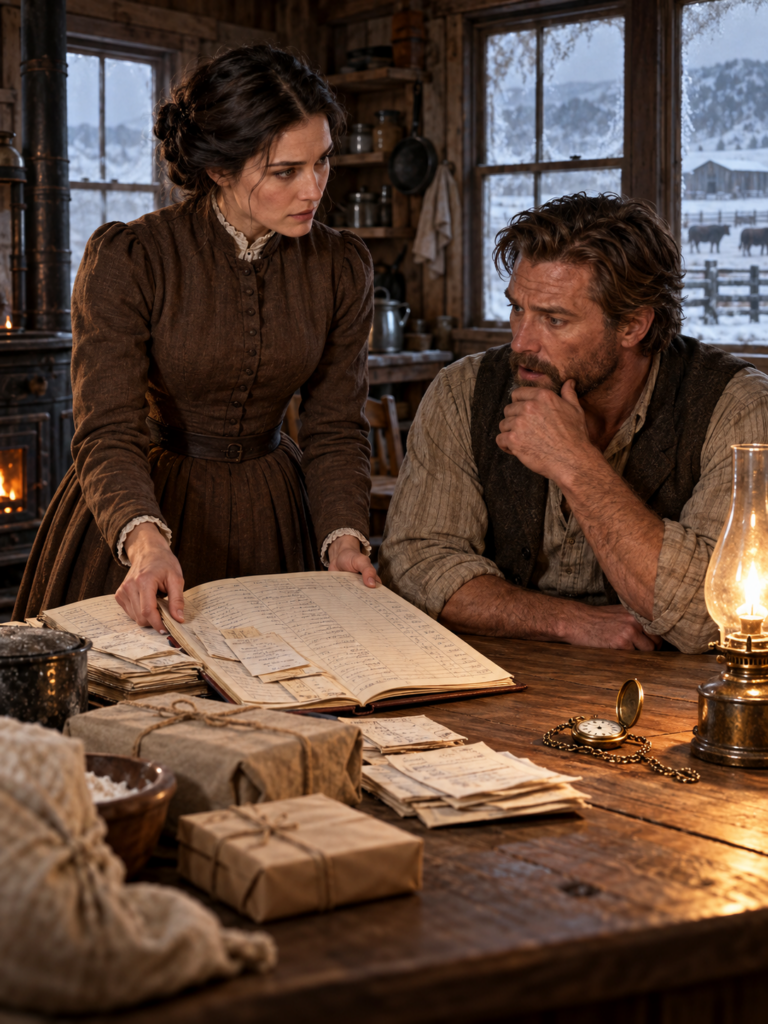 The Wyoming Rancher Spent Forty Minutes Hoping His Mail-Order Bride Would Never Arrive—But When She Stepped Off the Late Stagecoach, Opened His Neglected Ledgers, and Discovered the Mistake Threatening His Land, He Realized the Woman He Had Feared Marrying Might Be the Only One Who Could Save It