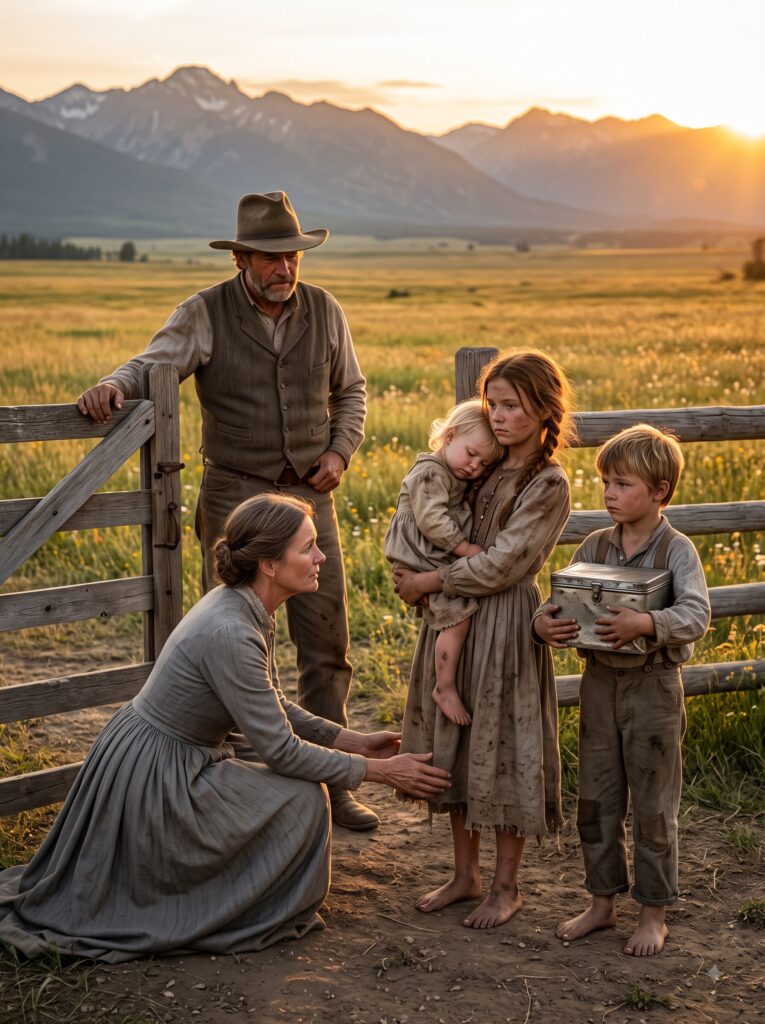 After Eighteen Years of Heartbreak, a Montana Rancher’s Wife Had Locked Her Nursery Forever—Until Three Barefoot Orphans Walked Forty Miles to Her Gate, Begging to Work for Their Supper, and the Oldest Girl Hid a Letter That Could Save Them From Being Torn Apart