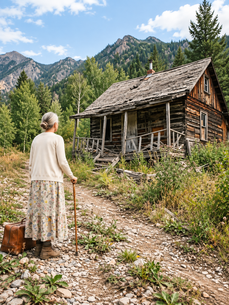 her husband stole their $12 million fortune and abandoned her at 62—then a one-dollar cabin in montana revealed a secret buried beneath the mountain