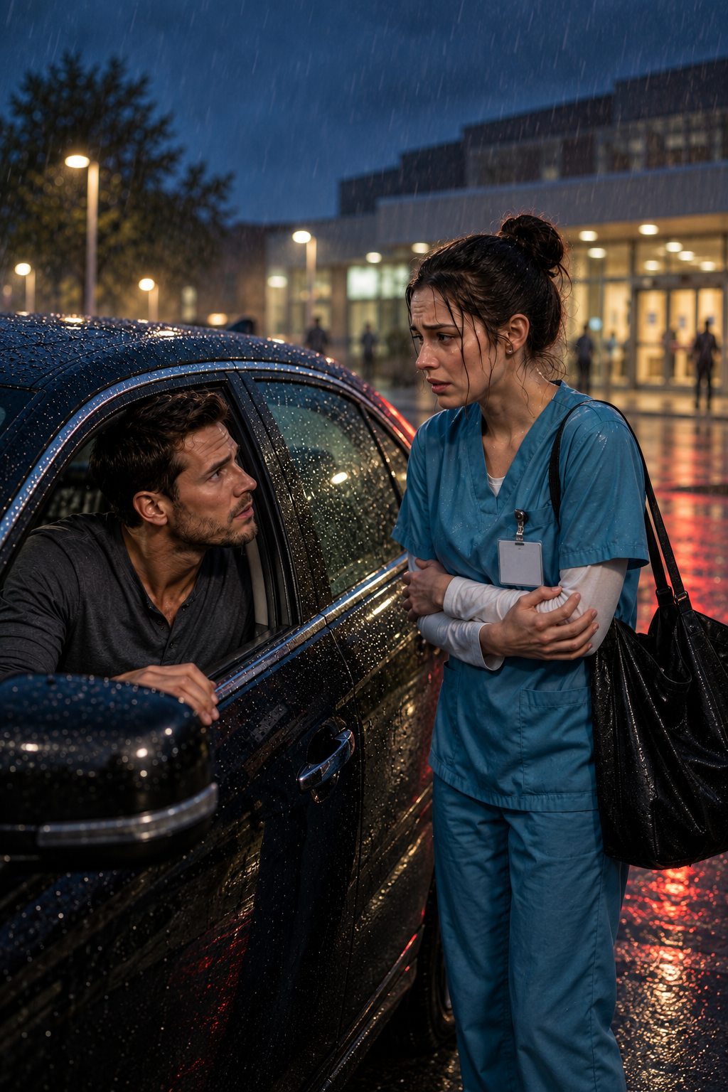 A Single Father Picked Up a Nurse in the Rain — But What She Was Hiding Shocked Him to His Core…