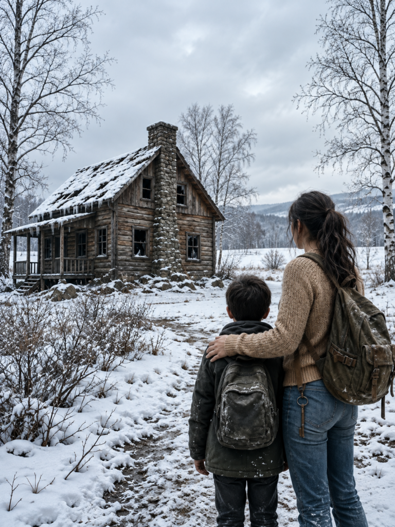 Kicked Out With Her Little Brother During Snowstorm, She Found a Forgotten Cabin Deep in the Pine