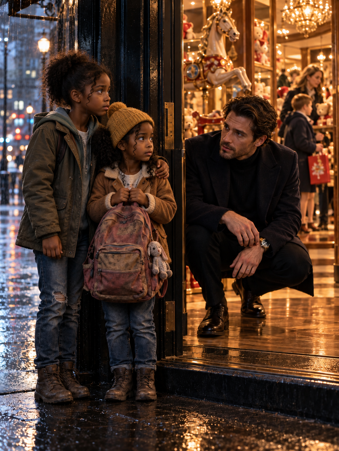THE BILLIONAIRE INVITED TWO SIX-YEAR-OLD GIRLS IN FROM THE RAIN—THEN THEIR AUNT DEMANDED CUSTODY AND HE LEARNED WHY THEY KEPT A BACKPACK READY BY THE DOOR – Life Story