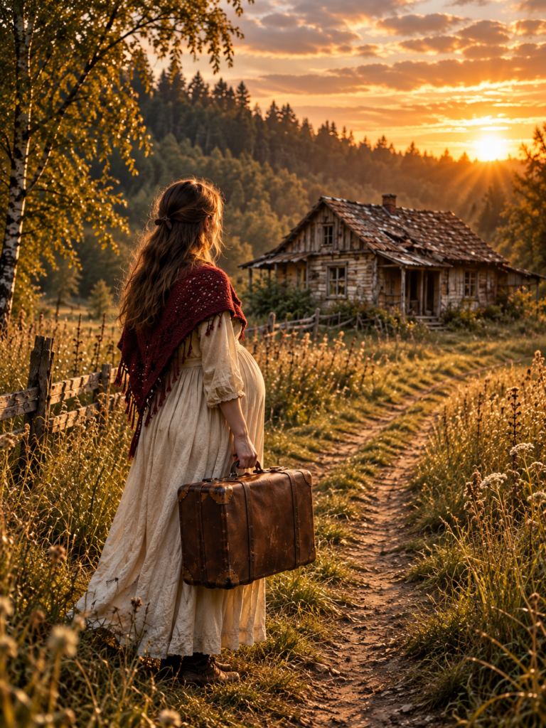 eight months pregnant, she was thrown out by her stepmother while her father stood silent—then an abandoned farmhouse in the woods changed everything