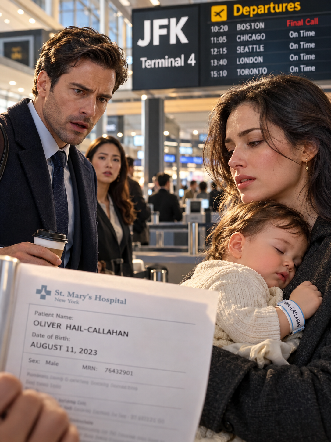 I SAW MY EX-WIFE AT JFK HOLDING A BABY WITH MY EYES—THEN ONE HOSPITAL RECORD FORCED ME TO FACE THE TWO YEARS I HAD THROWN AWAY – Life Story