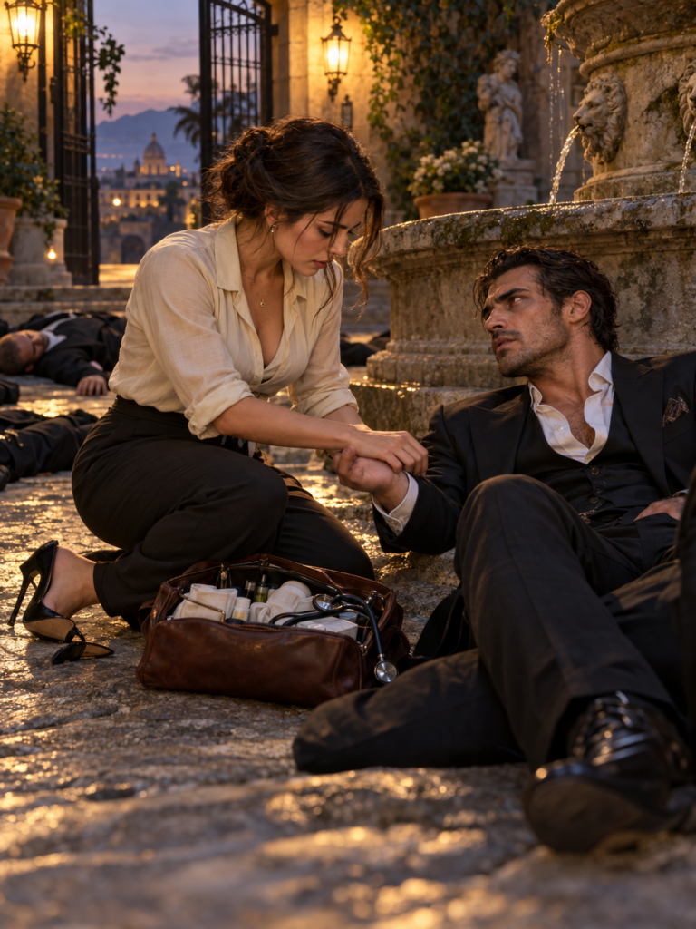 An American Nurse Saved a Poisoned Mafia Boss in a Palermo Courtyard—Then He Ordered Her to Stay at His Estate, Never Expecting the Woman He Held Captive Would Become the One Person He Could Not Bear to Lose