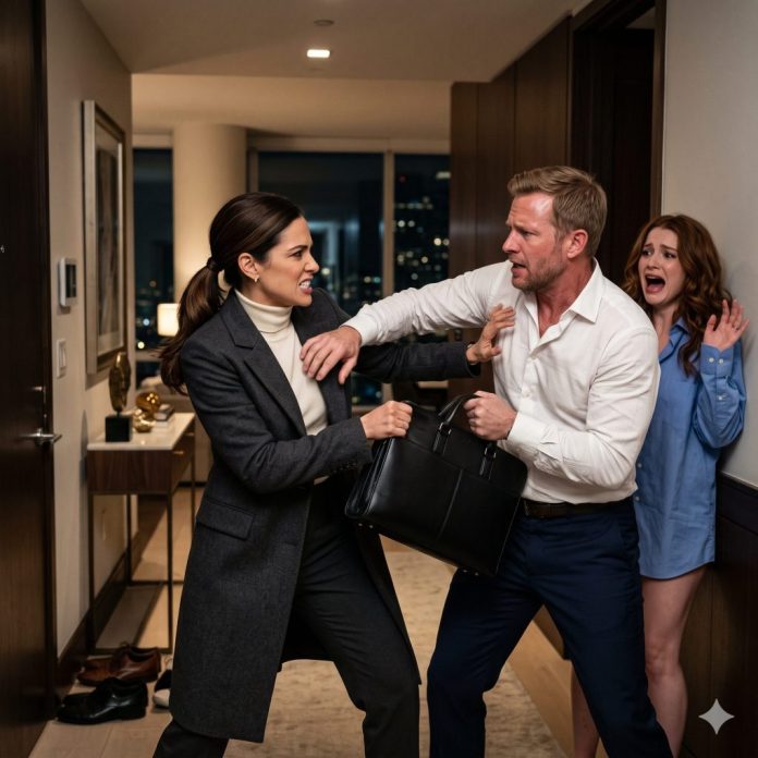 My Husband Disappeared for Five Nights at His Assistant’s Place. At 2:47 AM, I Caught Her Wearing His Shirt Outside Her Door. I Snapped One Fatal Photo, Replaced Every Lock at Dawn, Packed His Bags, and Shipped Everything Straight to His Entire Office.