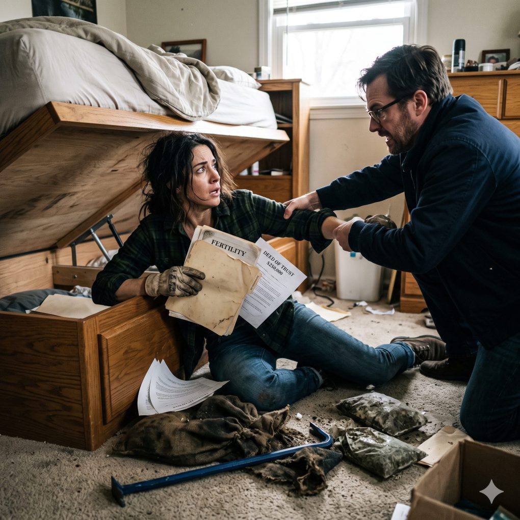 I Changed Our Bed Sheets Seven Times to Stop a Putrid Smell. When My Husband Left Town, I Finally Pried Open Our Storage Bed, Only to Find Rotting Herb Bags Hiding His Four-Year-Old Infertility Records and a Copy of My $250,000 Property Deed.
