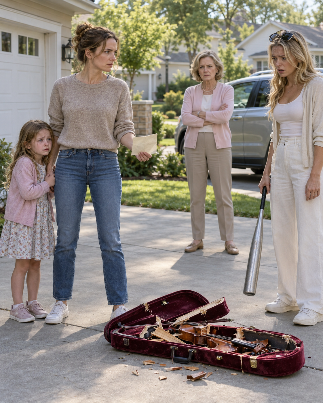 My sister smashed a $5,000 violin in front of my daughter—then I reached into the ruined case.