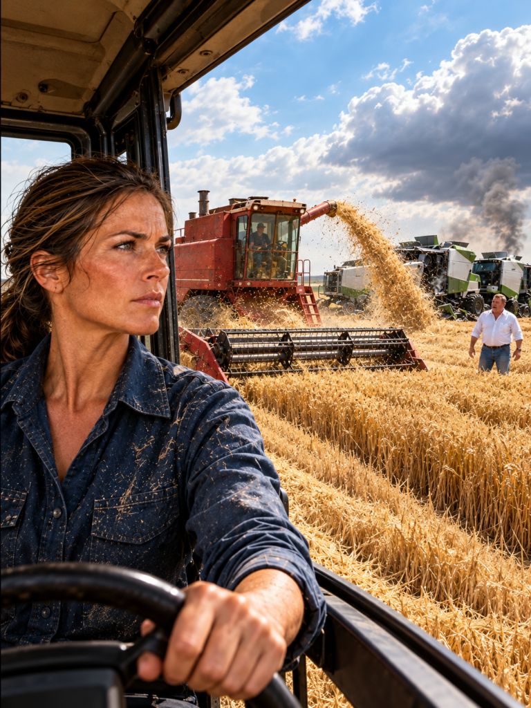 the wealthy farmer laughed when a struggling widow rented a 46-year-old combine—then his $600,000 machines stopped dead as a deadly storm approached