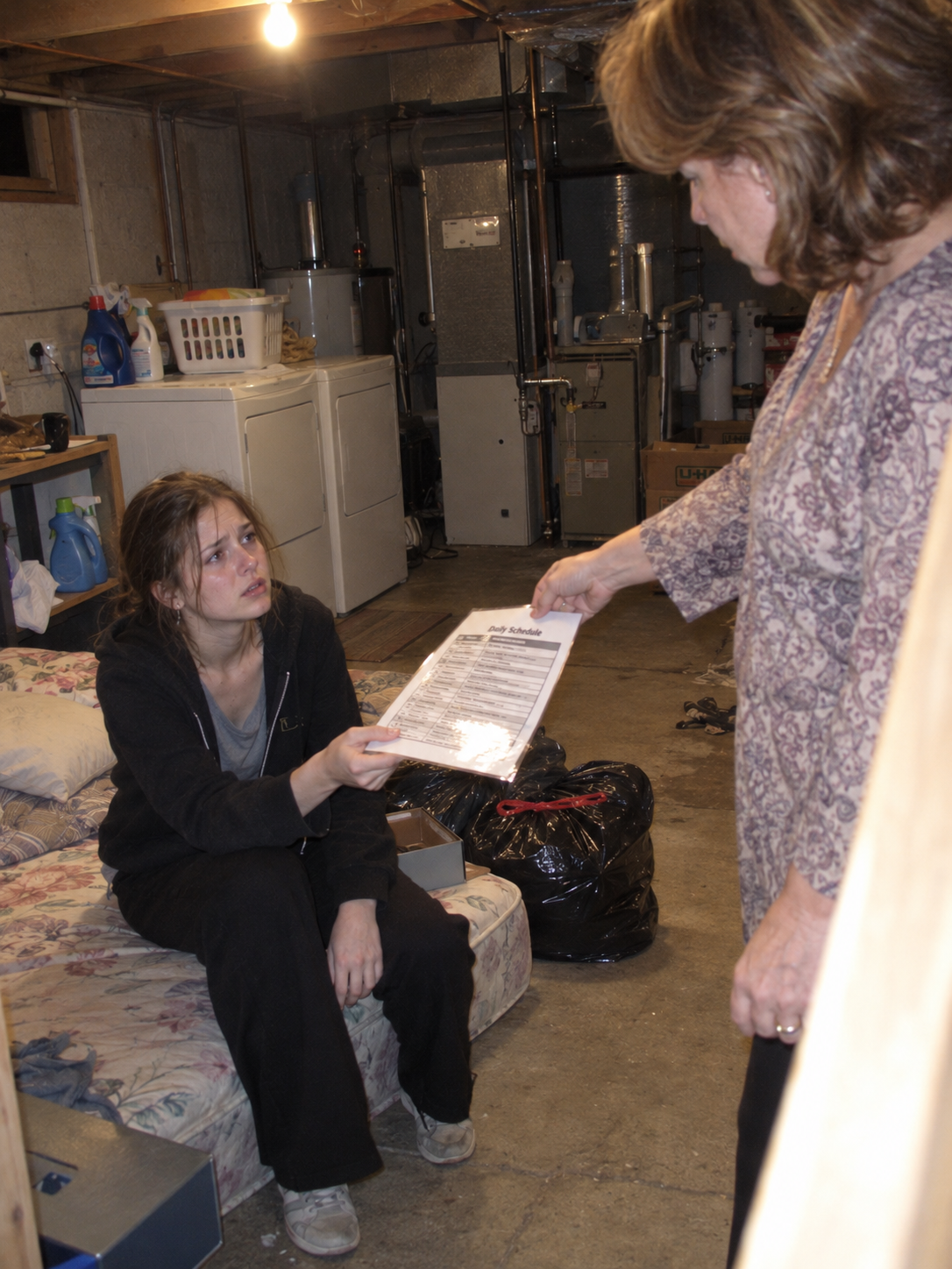 My aunt put me in her basement after my parents’ funeral and handed me a laminated schedule