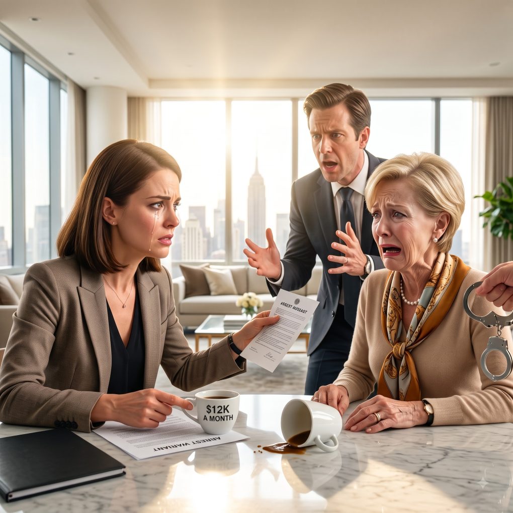The first time my mother-in-law told me to get out of my own home, she was smiling over coffee in a penthouse I paid $12,000 a month to live in. The second shock was realizing my husband was in on her plan—unaware that her greed was about to land them both in federal handcuffs.