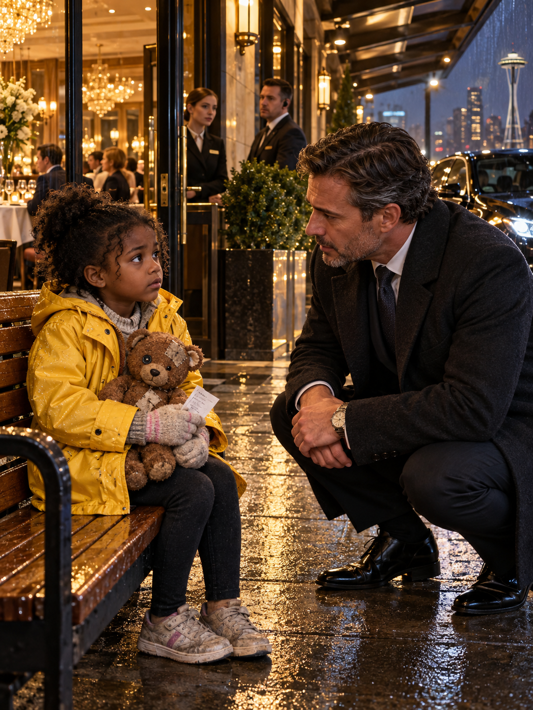 THE LITTLE GIRL WAITED THREE DAYS OUTSIDE HIS LUXURY RESTAURANT FOR HER MOTHER—BUT WHEN THE OWNER FINALLY LISTENED, HE DISCOVERED A PROMISE NO ONE ELSE UNDERSTOOD – Life Story