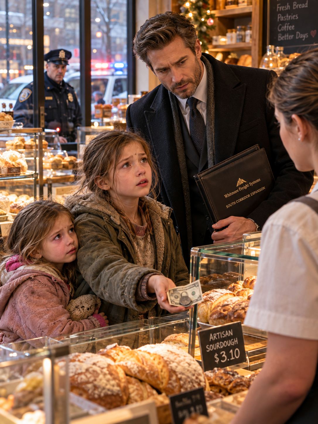 THE BILLIONAIRE ONLY WANTED TO BUY BREAD FOR TWO HUNGRY SISTERS—UNTIL A POLICE OFFICER FOLLOWED THEM HOME AND A HIDDEN DOCUMENT PUT HIS ENTIRE EMPIRE AT RISK – Life Story
