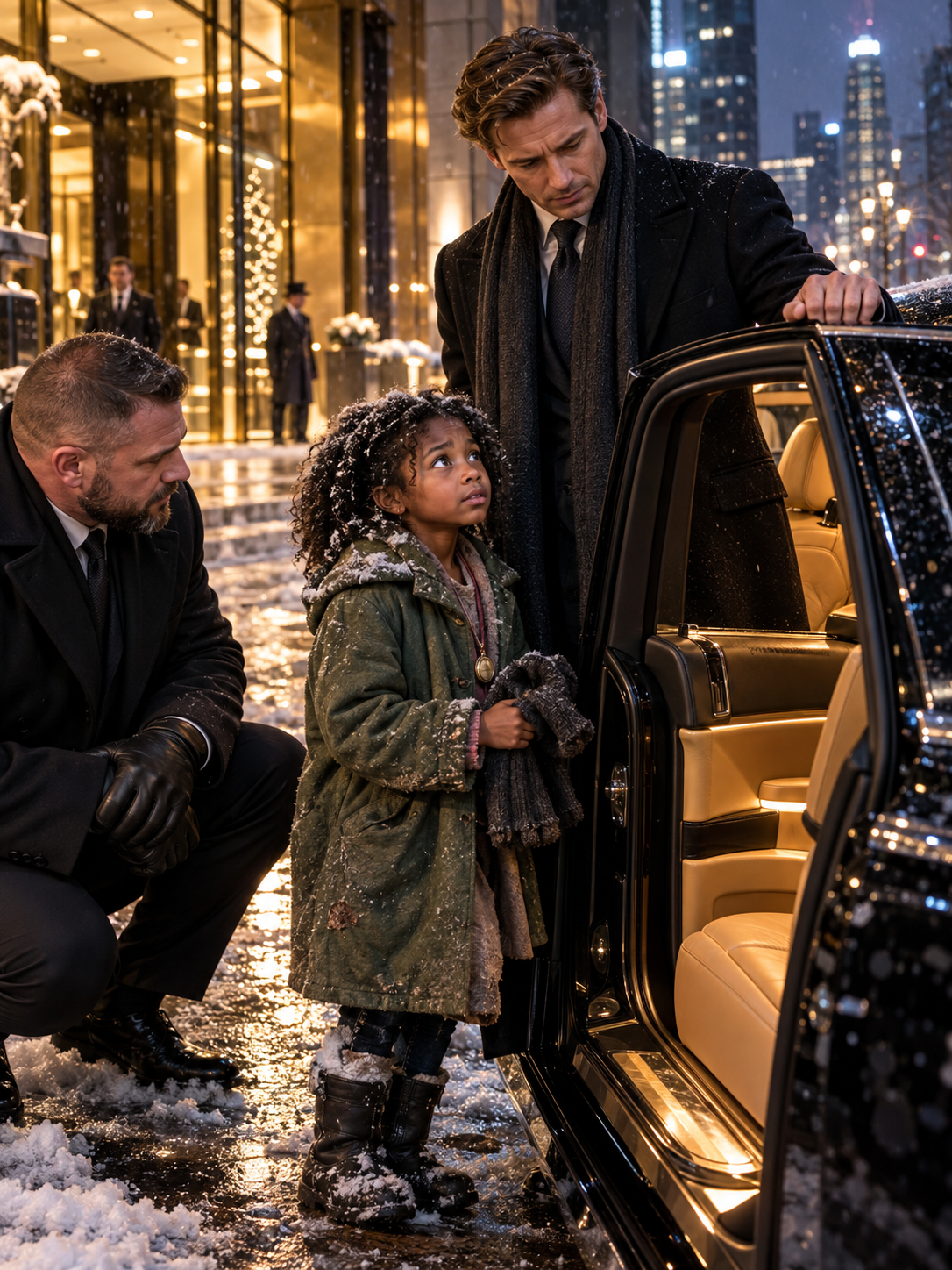 A BILLIONAIRE ALMOST SHUT HIS CAR DOOR ON A FREEZING LITTLE GIRL—THEN HER MOTHER’S FOUR QUIET WORDS BROUGHT BACK THE SECRET HIS BOARD HAD TAUGHT HIM TO BURY – Life Story