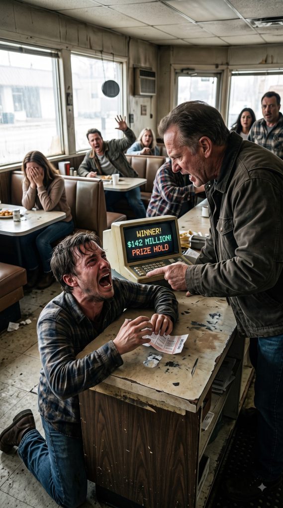 My diner was closing forever, and my last customer left me a lottery ticket as a tip. I thought it was a joke until I scanned it and my whole life turned upside down.