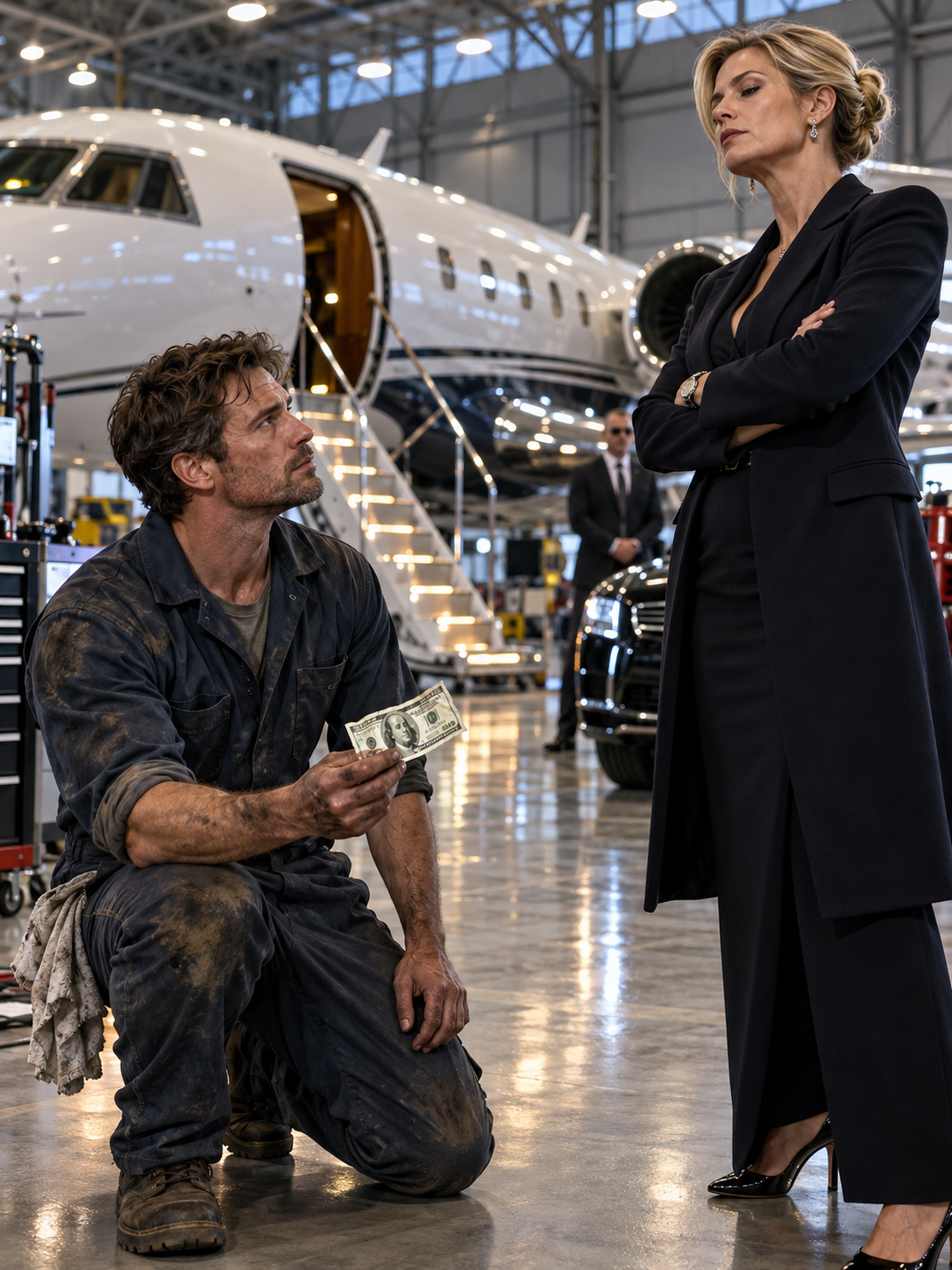 The CEO Threw $100 at a Single-Father Mechanic and Bet $10 Million He Couldn’t Restart Her Jet—Then He Heard One Click Her Engineers Had Ignored – Life Story