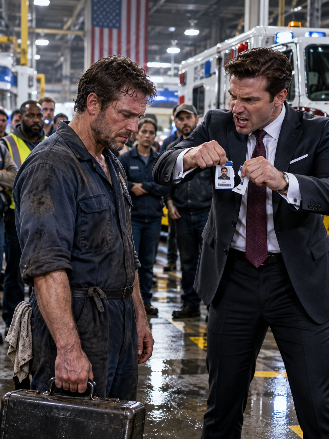 The Plant Director Tore Up the Mechanic’s Badge in Front of Everyone—Then Mason Made One Call Before the Rescue Truck Left the Gate – Life Story