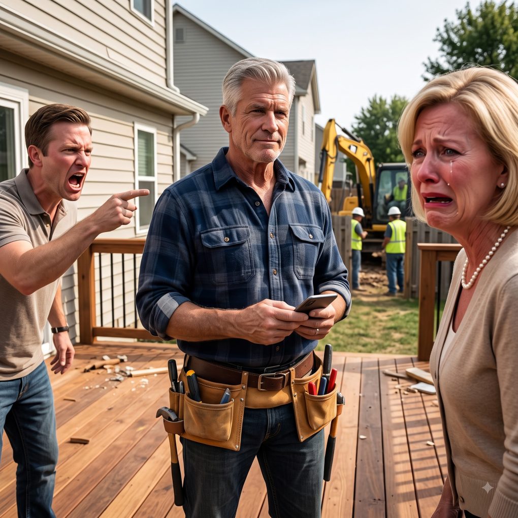 “I spent three backbreaking days building my daughter’s dream deck, but when her toxic mother-in-law told me to go sit on a rusty lawn chair by the garage, one phone call changed everything.”