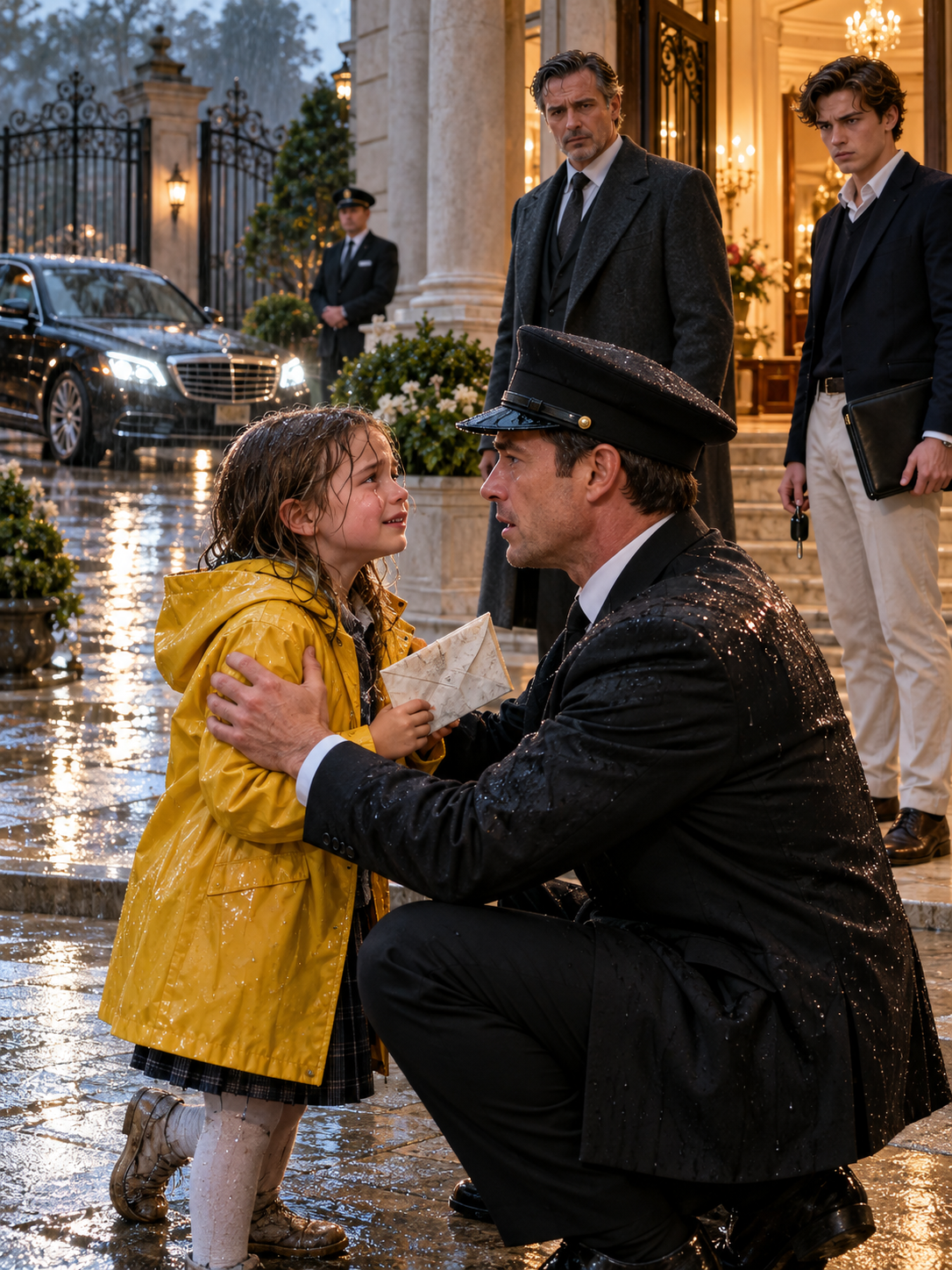 THE BILLIONAIRE’S SON TOLD HIS DRIVER HE COULDN’T LEAVE HIS CONTRACT—THEN A LITTLE GIRL CAME TO THE IRON GATE ASKING FOR HER FATHER BEFORE IT WAS TOO LATE – Life Story