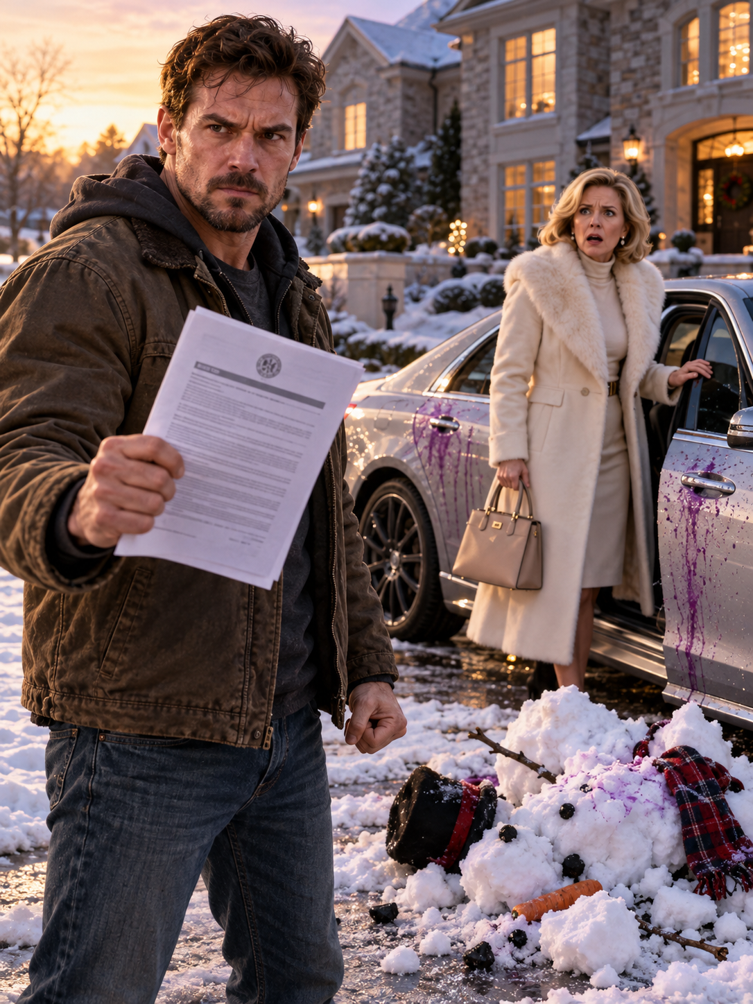 THE HOA PRESIDENT KEPT RUNNING OVER MY DAUGHTER’S SNOWMEN—THEN OUR 70-YEAR-OLD NEIGHBOR SHOWED ME THE ONE PAGE BRENDA NEVER READ – Life Story