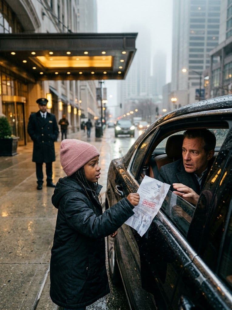 THE VALET SHOVED A NINE-YEAR-OLD GIRL AWAY FROM THE BILLIONAIRE CEO’S CAR—THEN HER RUINED ENVELOPE RAISED A QUESTION HIS OWN BOARD DIDN’T WANT HIM TO ASK – Life Story
