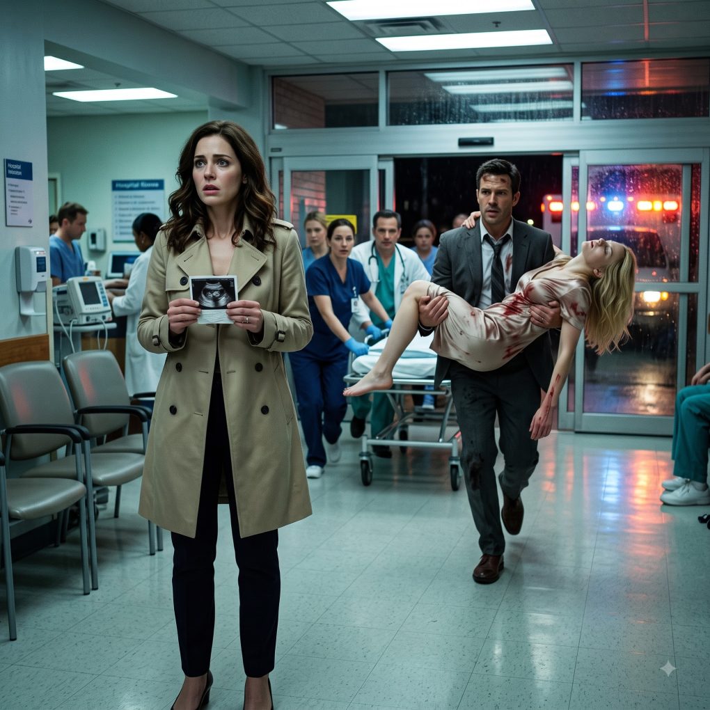 Clutched My Seven-Week Ultrasound While Watching My Husband Rush His Bleeding Mistress into the Emergency Room and Scream, “Save My Wife and Son!” That Brutal Night, I Walked Away into the Shadows with One Massive Secret He Never Knew.