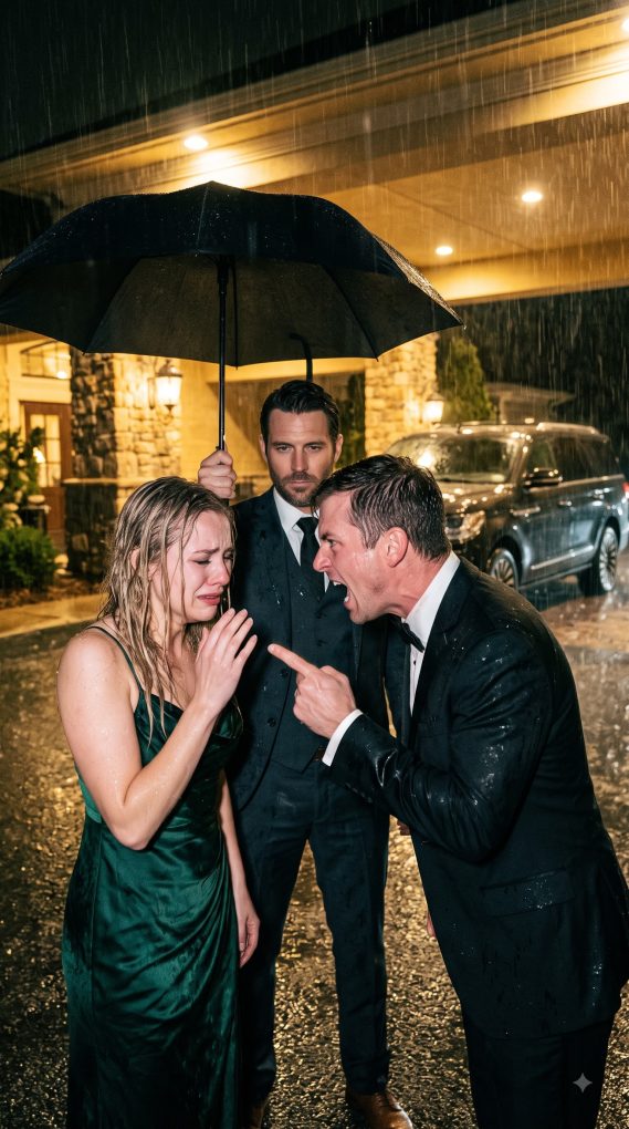 My husband threw me out in the pouring rain and told me not to return without an apology. Then a black SUV pulled up, and a billionaire offered me a way out.