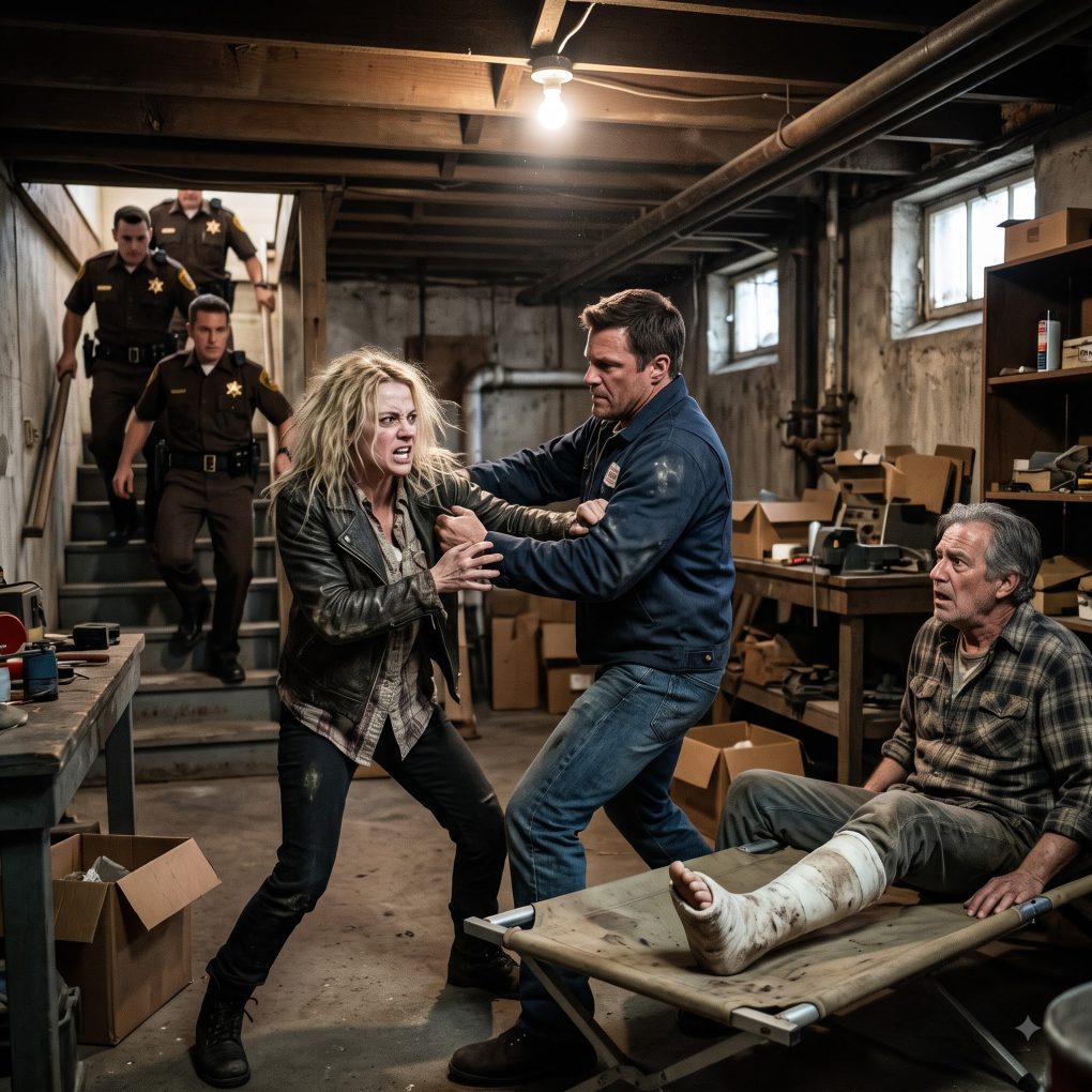 Two Days After A Heavy Tractor Crushed My Leg, My Heartless Daughter Left Me Stranded With A Cold Can Of Soup And Told Me To Figure It Out. Next Morning, She Walked Downstairs, Saw Who Was Inside My Dark Basement, And Turned Completely Pale.