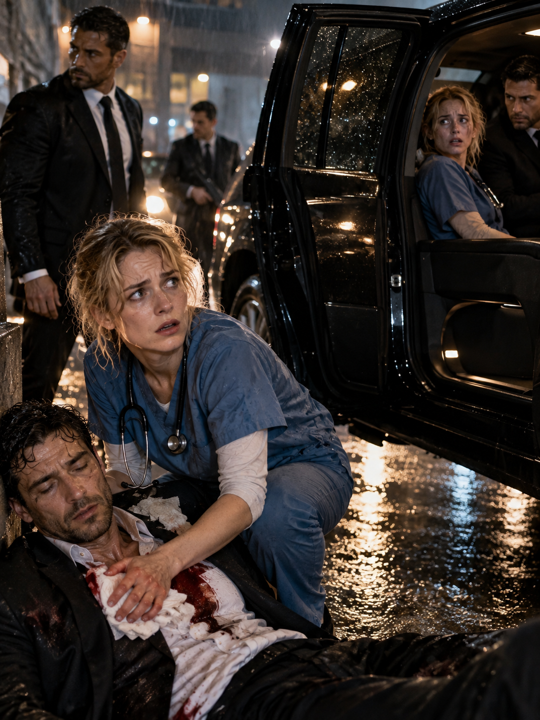 A NIGHT NURSE SAVED A BLEEDING STRANGER IN THE RAIN—THEN HIS MEN LOCKED THE CAR DOORS BEHIND HER – Life Story
