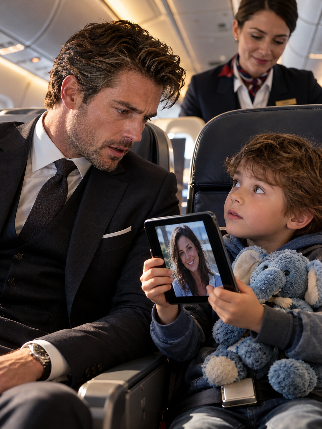 A LONELY BILLIONAIRE BOARDED A PLANE TO ESCAPE HIS PAST—THEN A FIVE-YEAR-OLD BOY WITH HIS SAME GRAY EYES ASKED ABOUT THE FATHER HE’D NEVER MET – Life Story