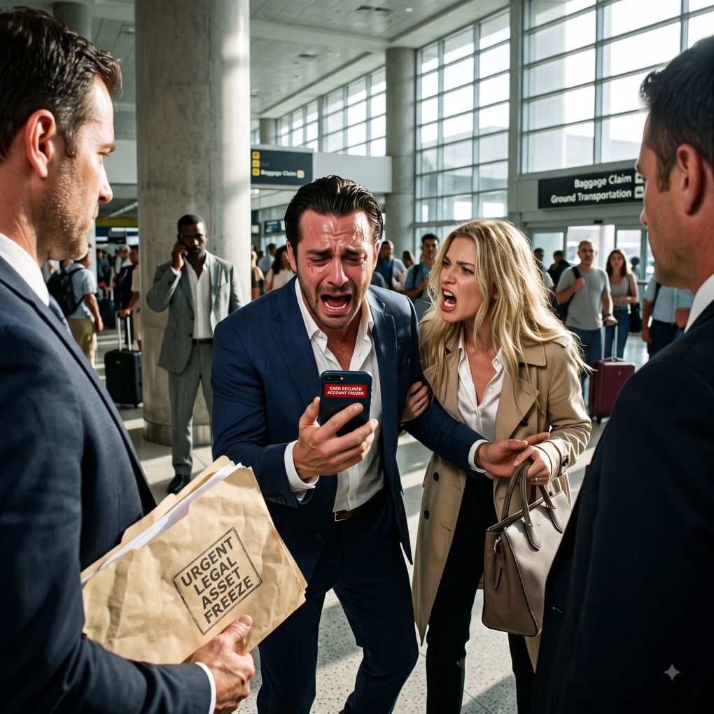 My husband took every dollar from our joint account and fled to Miami with his assistant, leaving me one cold text: “Don’t call me. I’m done pretending.” But he had no idea who was watching the money move—or what awaited him when he landed to find his card dead, eleven voicemails, and two men holding his name.