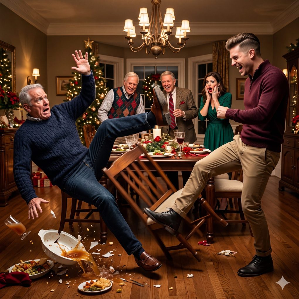 t Christmas Dinner, My Arrogant Son-In-Law Kicked My Chair Away and Laughed as I Crashed to the Floor While His Parents Mocked Me. I Grabbed My Coat and Said, “You Have No Idea What You Have Done.” Twenty Minutes Later, Everything Changed.