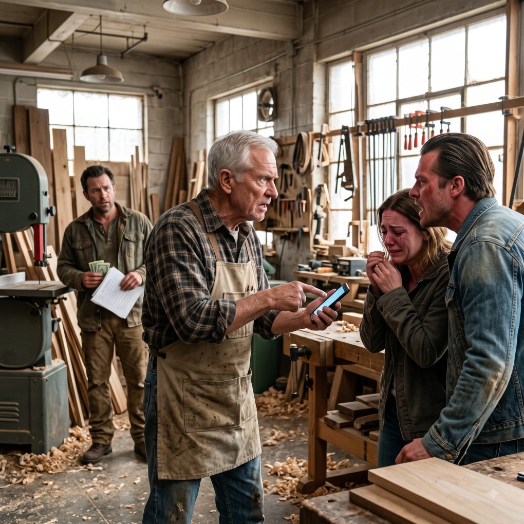 A total stranger unloaded industrial machinery into my workshop, claiming he paid my son-in-law $6,000 to rent half the space. Then he showed me my daughter’s text message: “Don’t worry, the building comes to me soon anyway.”