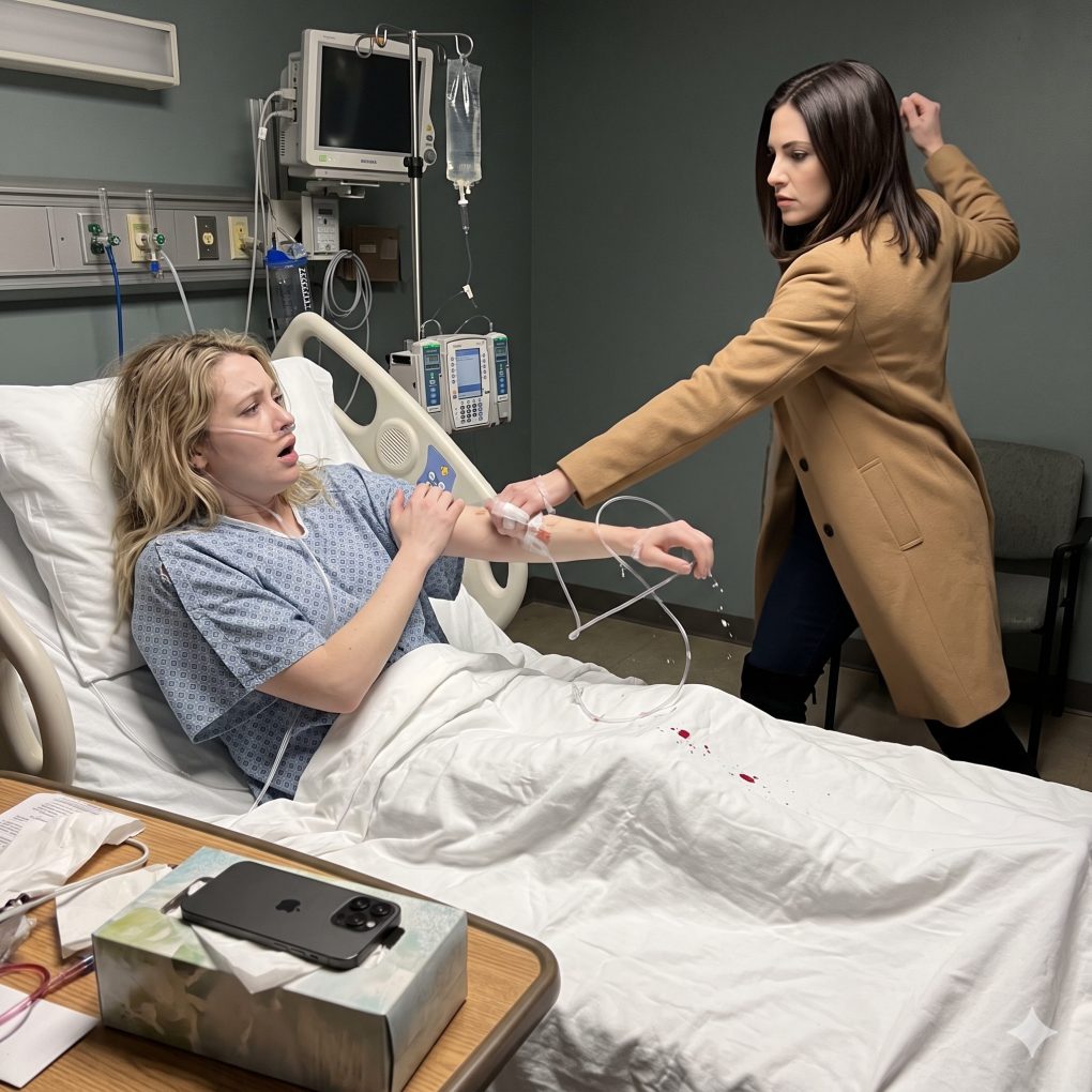 “My Heartless Sister Ripped the IV From My Arm in the ICU, Sneering That I Was Only Faking It. I Blacked Out Seconds Later, But Three Days Afterward, Armed Police Knocked on Her Front Door Because of the Hidden Recording on My Phone.”