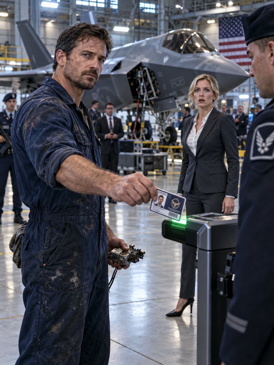 The CEO Mocked a Broke Mechanic Beside Her Fighter Jet—Then Military Security Scanned His ID and the Hangar Went Quiet – Life Story
