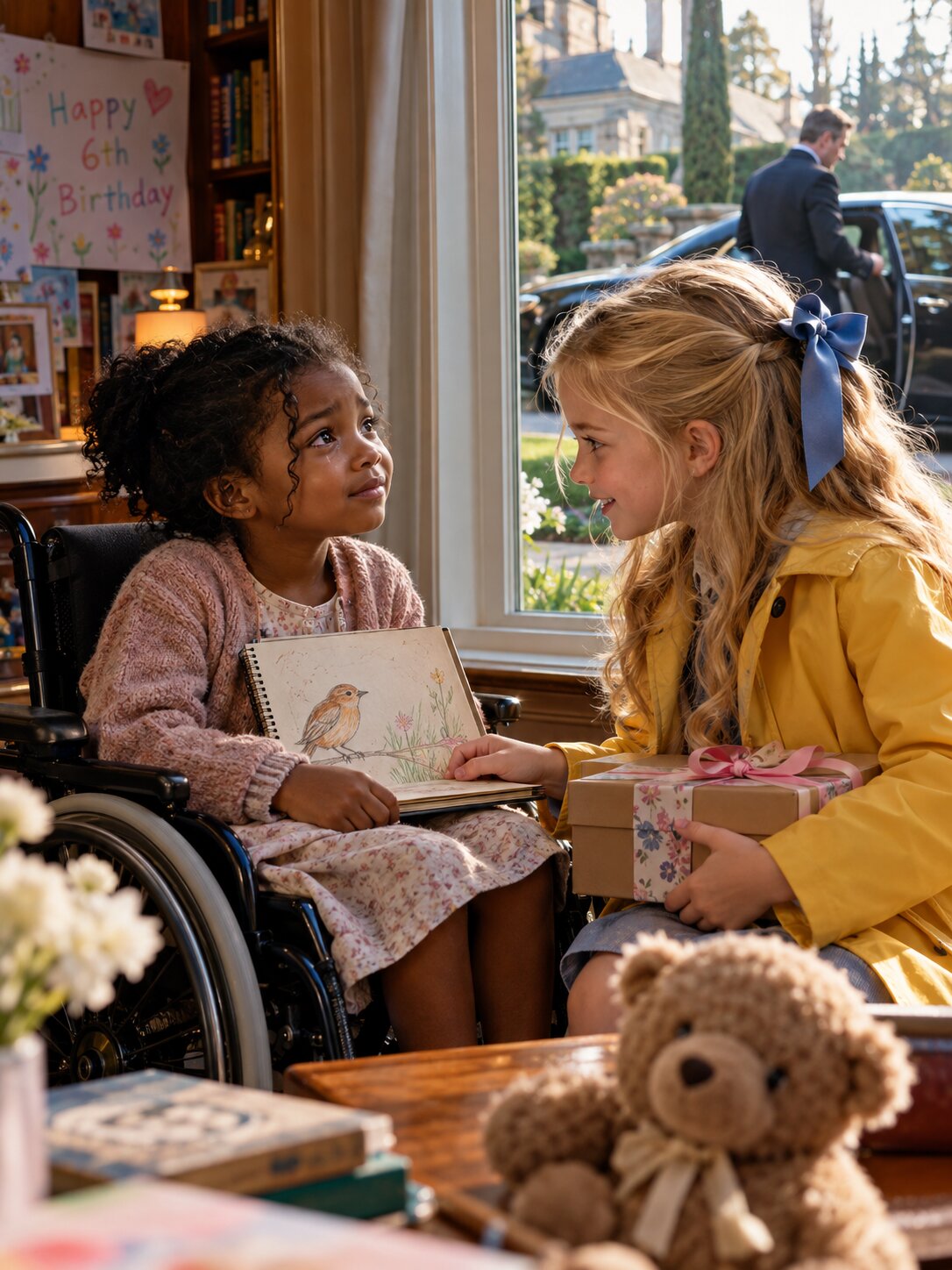 ON HER SIXTH BIRTHDAY, THE GIRL BY THE WINDOW WAS FORGOTTEN AGAIN—UNTIL A MILLIONAIRE’S DAUGHTER ASKED ONE QUESTION THAT HER FATHER WAS NOT PREPARED TO ANSWER – Life Story