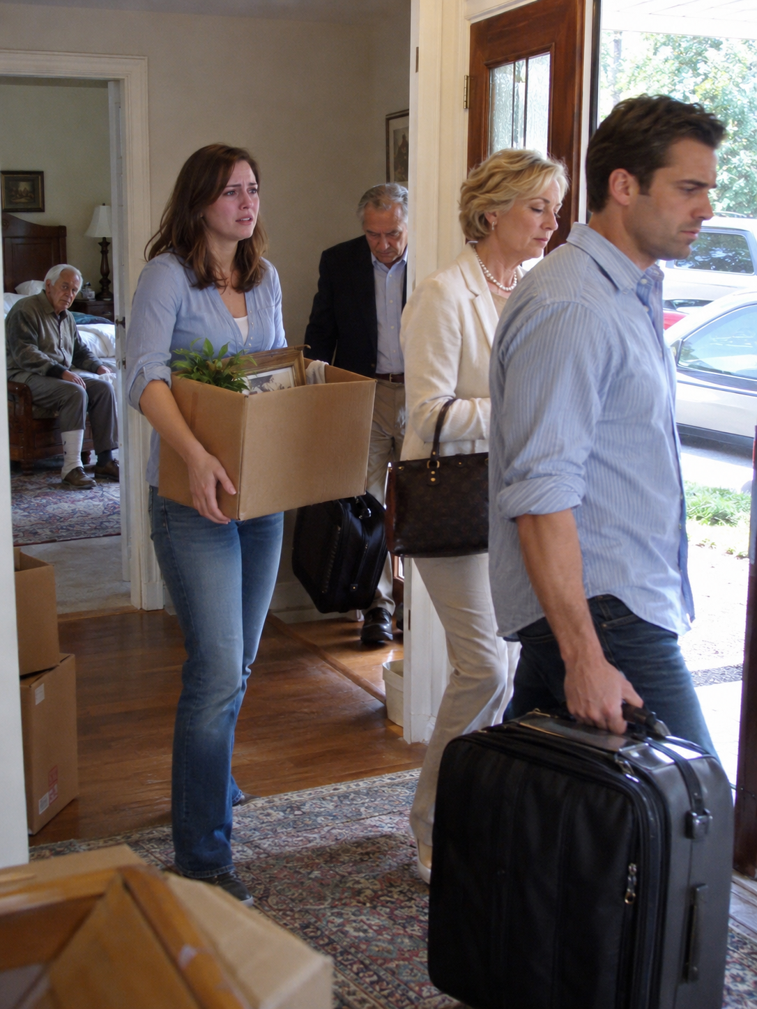 “My husband told me, ‘You and Grandpa can stay here. We don’t need extra baggage,’