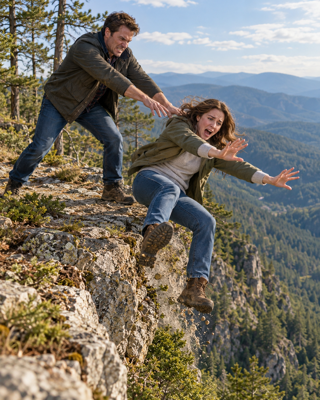 My Brother Pushed Me Off a Mountain Cliff Over a Company Audit. Three Days Later, He Returned Looking for Something.