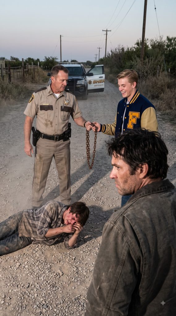 An oil billionaire’s son and his football team dragged my son a mile down a gravel road just for winning Valedictorian. The corrupt sheriff simply handed back their chain, while my brave boy gave his graduation speech from a hospital bed. They looked down on me as a helpless farmhand, unaware of my 17 years as a Green Beret. I quietly followed all of them three miles into the dark woods…