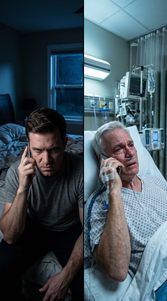 At 3 AM, a state police call revealed my injured father was in the ICU after trying to save my family. In a weak whisper, he told me my wife and her lover kidnapped my 11-year-old son toward the border. “I followed them… but they shot out my tires,” my elderly father wept, broken and helpless. They pushed a grandfather to the edge, forgetting that my old military unit called me “The Wolf of Kandahar.”