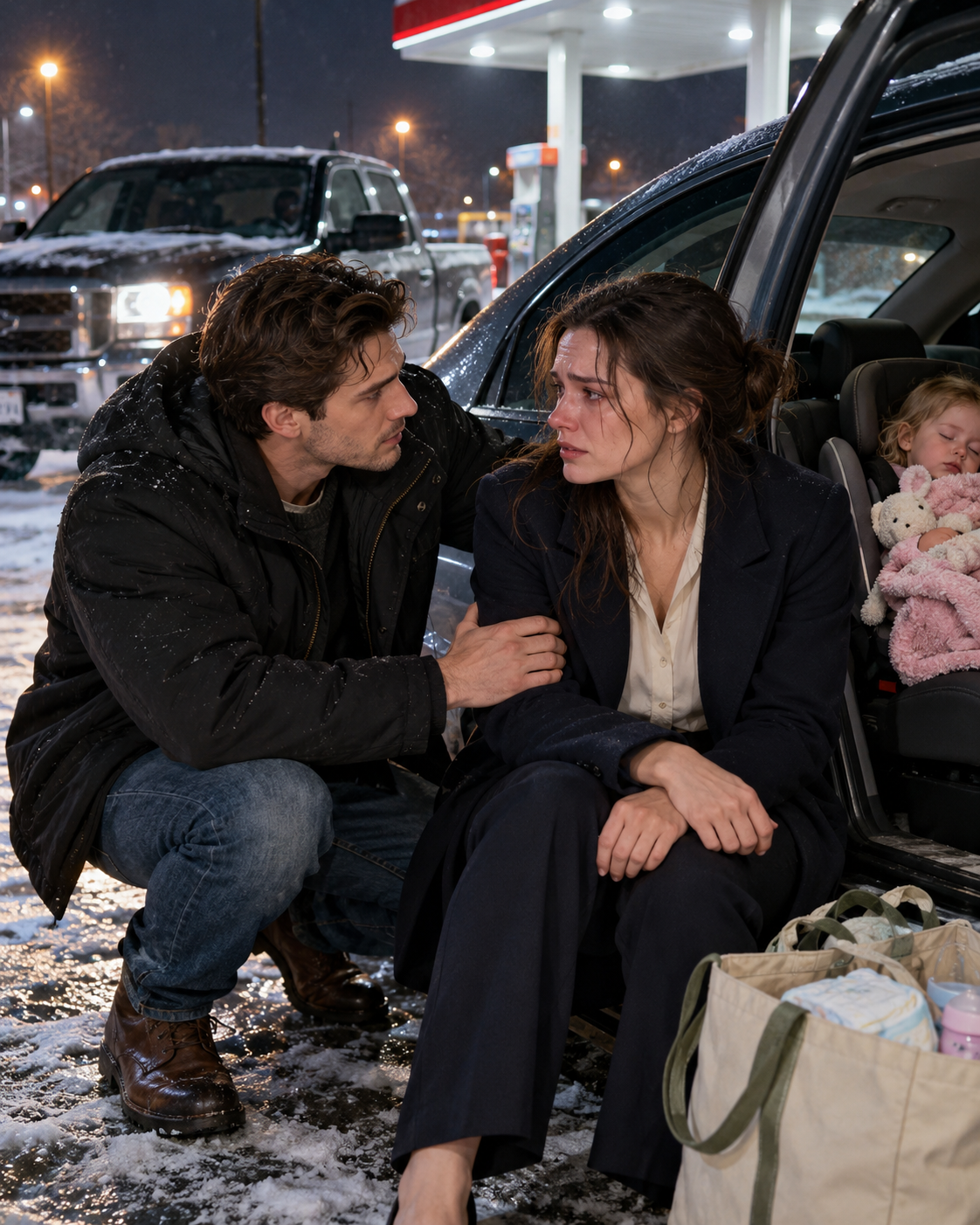 “Your brother changed the locks,” my wife whispered. Then I heard our baby crying in the freezing car.