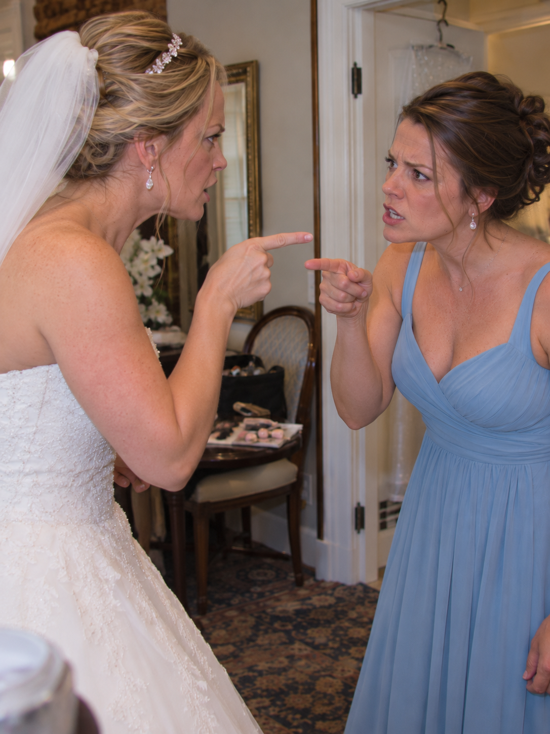 My maid of honor planned to stain my wedding dress and make our rings disappear.