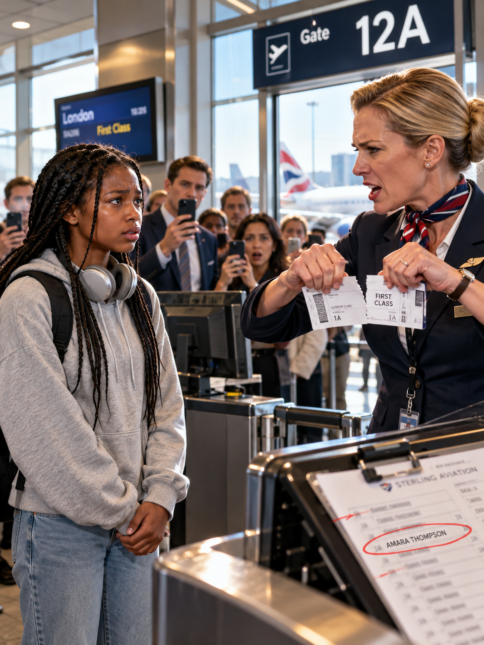 THE SENIOR FLIGHT ATTENDANT TORE UP A BLACK TEENAGER’S FIRST-CLASS BOARDING PASS AS PASSENGERS WATCHED—UNTIL THE GIRL MADE ONE PHONE CALL THAT THE AIRLINE COULDN’T IGNORE – Life Story