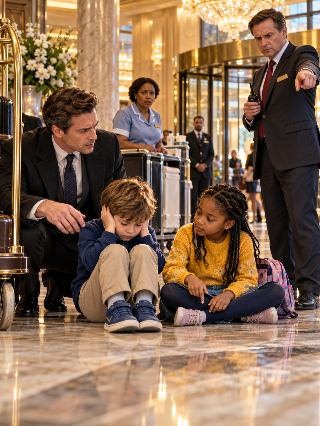 WHEN A HOTEL MANAGER ORDERED HIS SON OUT OF THE LOBBY, A HOUSEKEEPER’S DAUGHTER SAT DOWN BESIDE HIM—AND EXPOSED THE ONE RULE HIS FATHER NEVER QUESTIONED – Life Story