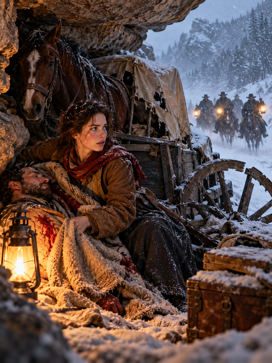 SHE DRAGGED HER BROKEN WAGON INTO A WYOMING BLIZZARD, THEN HID A BLEEDING STRANGER WHILE FOUR RIDERS OUTSIDE DEMANDED THE SECRET RAILROAD PAPERS HE REFUSED TO SURRENDER – Life Story